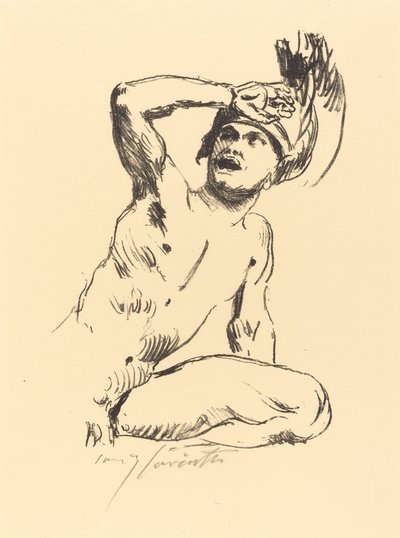 Guerrero arrodillado I de Lovis Corinth