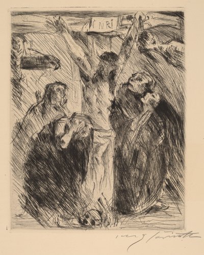 Crucifixión, después del retablo en Tölz, 1921-1922 de Lovis Corinth