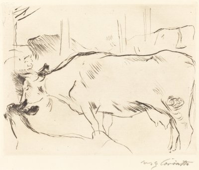 Establo de vacas II de Lovis Corinth