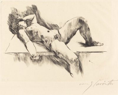 Desnudo femenino reclinado III de Lovis Corinth
