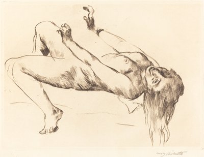 Liegender Weiblicher Akt. Studie zu Joseph und Potiphar Reclining Female de Lovis Corinth