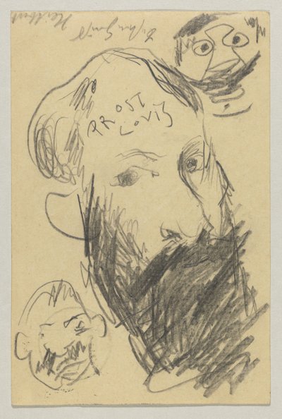 Lovis Corinth a Carl Strathmann: postal, matasellada el 12 de diciembre de 1902 de Lovis Corinth