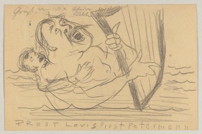 Lovis Corinth a Carl Strathmann: postal, matasellada el 18 de julio de 1903 de Lovis Corinth