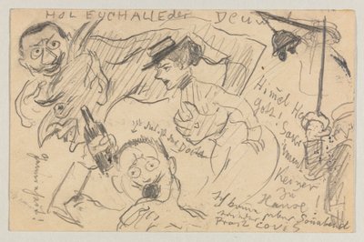 Lovis Corinth a Carl Strathmann: postal, matasellada el 20 de septiembre de 1901 de Lovis Corinth