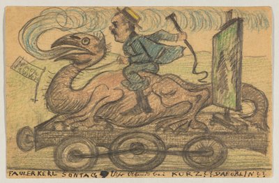 Lovis Corinth a Carl Strathmann: postal, matasellada el 22 de junio de 1895 (paciente ambulatorio) de Lovis Corinth