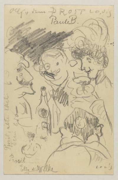 Lovis Corinth a Carl Strathmann: postal, matasellada el 23 de septiembre de 1905 de Lovis Corinth