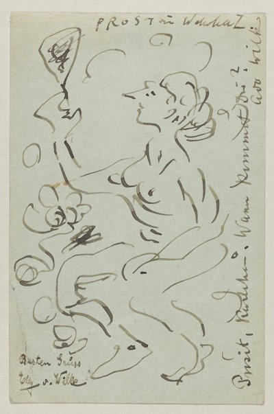Lovis Corinth a Carl Strathmann: postal, matasellada el 25 de marzo de 1906 de Lovis Corinth