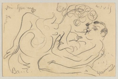 Lovis Corinth a Carl Strathmann: postal, matasellada el 25 de marzo de 1908 de Lovis Corinth