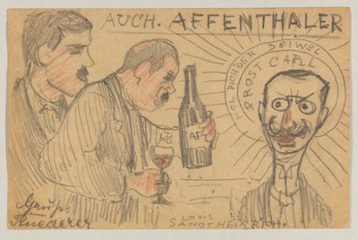 Lovis Corinth a Carl Strathmann: postal, matasellada el 28 de septiembre de 1896 de Lovis Corinth