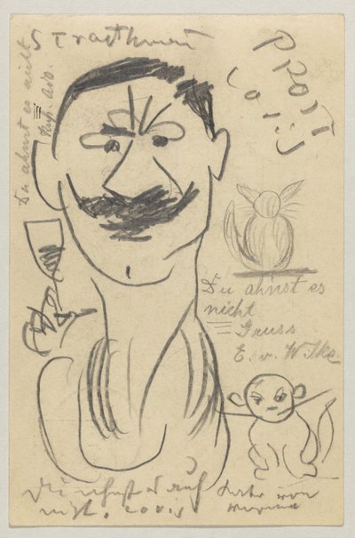 Lovis Corinth a Carl Strathmann: postal, matasellada el 29 de marzo de 1904 de Lovis Corinth