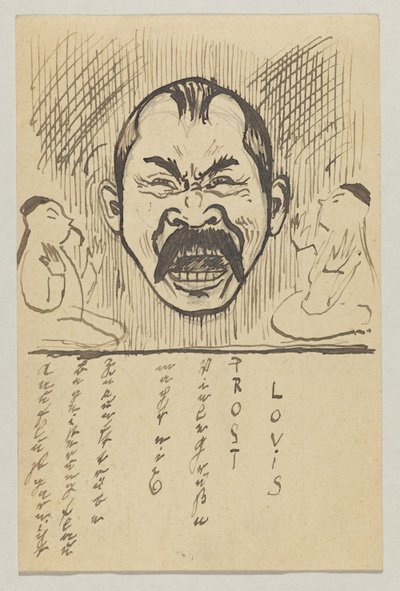 Lovis Corinth a Carl Strathmann: postal, matasellada el 29 de octubre de 1899 de Lovis Corinth