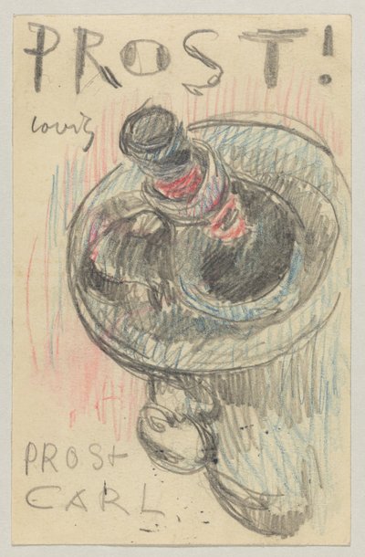 Lovis Corinth a Elly Strathmann: postal, matasellada el 22 de mayo de 1911 de Lovis Corinth