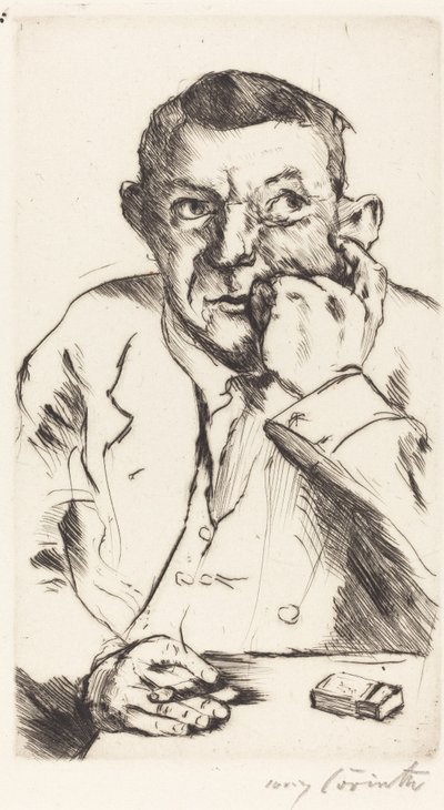 Retrato de un hombre fumando de Lovis Corinth
