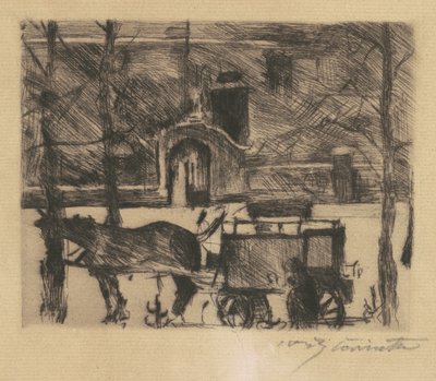 Milchwagen, 1916 de Lovis Corinth