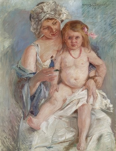 Madre e hijo (Charlotte Corinth y Wilhelmine). 1911 de Lovis Corinth