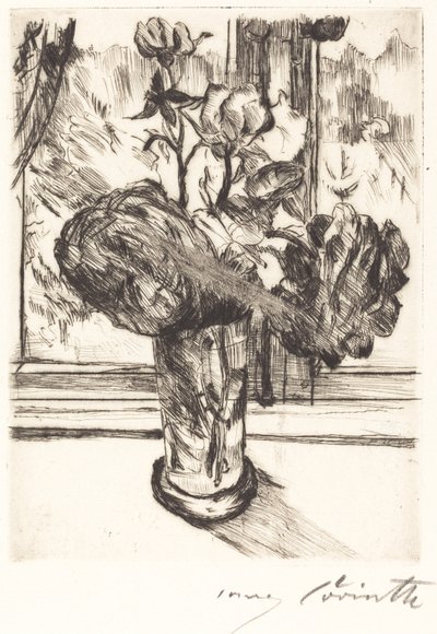 Rosen in einem Wasserglas de Lovis Corinth