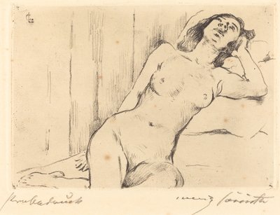 Desnudo femenino reclinado de Lovis Corinth