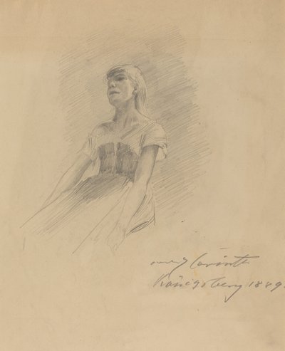 Mujer joven sentada [recto] de Lovis Corinth
