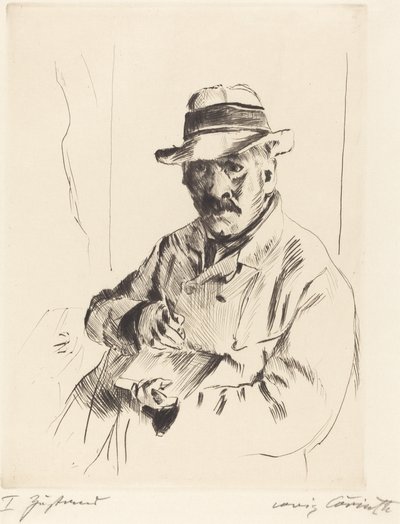 Autorretrato con sombrero de paja de Lovis Corinth