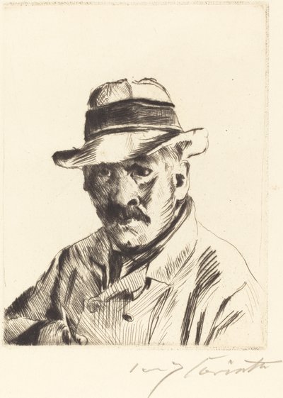 Autorretrato con Sombrero de Paja, 1913 de Lovis Corinth