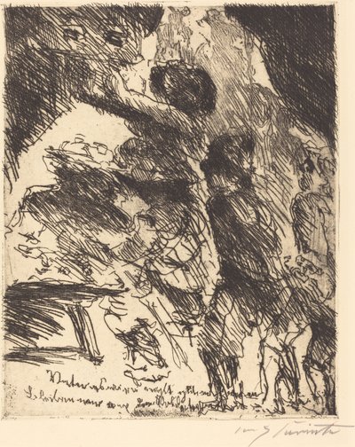 Padre, esto no saldrá bien, debemos mantenernos alejados de la banda de soldados de Lovis Corinth