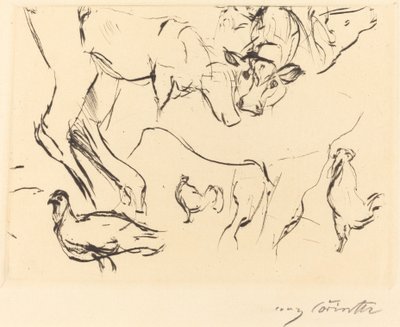 Verschiedene Tierstudien Estudios de animales, 1917 de Lovis Corinth