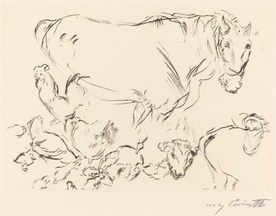 Verschiedene Tierstudien Estudios de animales, 1917 de Lovis Corinth
