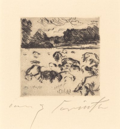 Ovejas pastando de Lovis Corinth