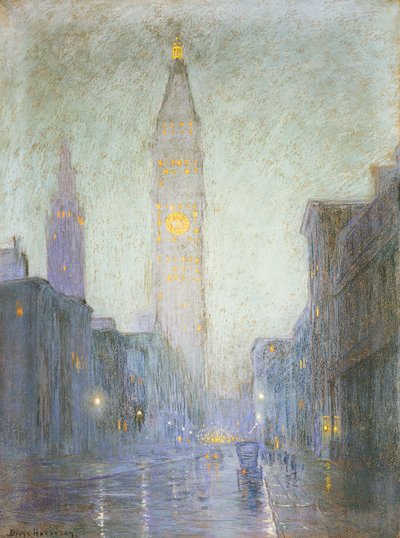 Avenida Madison al atardecer, c.1911 de Lowell Birge Harrison