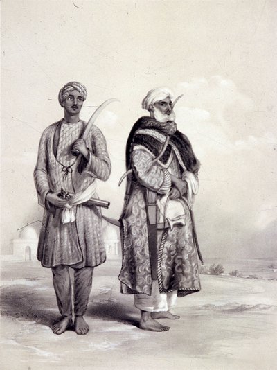 Un Zemindar y un Puthan, 1844 de Lowes Dickinson