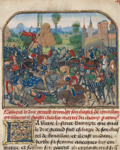 La Batalla ante el Castillo de Roussillon de Loyset Liedet