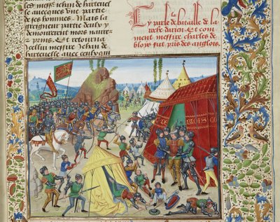 Carlos de Blois capturado en la batalla de La Roche-Derrien, ca 1470-1475 de Loyset Liedet
