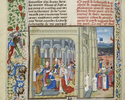 Coronación de Carlos V de Francia el 19 de mayo de 1364, ca 1470-1475 de Loyset Liedet