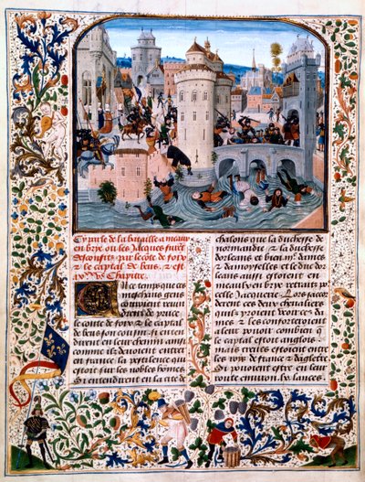 Masacre de los campesinos rebeldes en Meaux, 1358, c. 1475 de Loyset Liedet