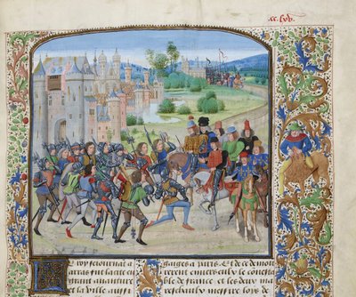 Retorno de Carlos VI a París, ca 1470-1475 de Loyset Liedet
