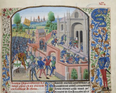Toma de la abadía de Ename, 1381, ca. 1470-1475 de Loyset Liedet