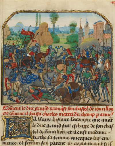 La batalla ante el castillo de Roussillon de Loyset Liedet