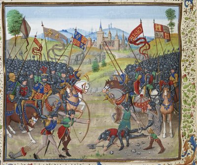 La batalla de Nájera el 3 de abril de 1367, ca. 1470-1475 de Loyset Liedet