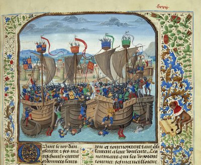 La Batalla de Sluys el 24 de junio de 1340, ca. 1470-1475 de Loyset Liedet