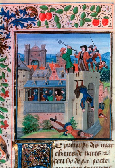 El asesinato de Etienne Marcel, 1358, mediados del siglo XV de Loyset Liedet