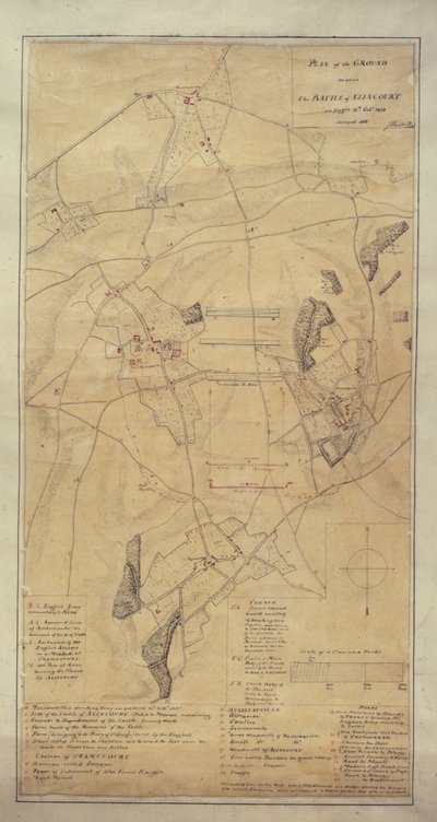 Add.16368 C Levantamiento del campo de Agincourt de Lt. Colonel John Woodford