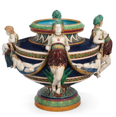 Gran jardinera de mayólica de Minton, c.1870 de Ltd Mintons