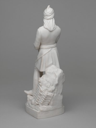 Estatuilla de loza de Parian del Teniente (luego Mayor) William Hodson de Ltd Mintons