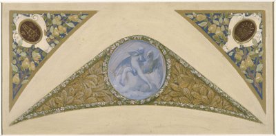 Boceto para la Escalera del Festival del Ayuntamiento de París: Aquarius, entre 1888 y 1898 (óleo) de Luc Oliver Merson