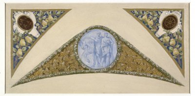 Boceto para la Escalera del Festival del Ayuntamiento de París: Géminis, entre 1888 y 1898 (óleo) de Luc Oliver Merson