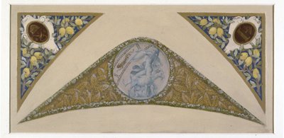 Boceto para la escalera de las Fiestas del Ayuntamiento de París: Capricorne, entre 1888 y 1898 (óleo) de Luc Oliver Merson