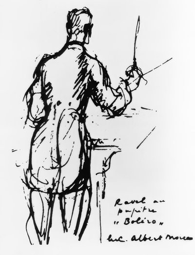 Ravel dirigiendo el Bolero de Luc Albert Moreau