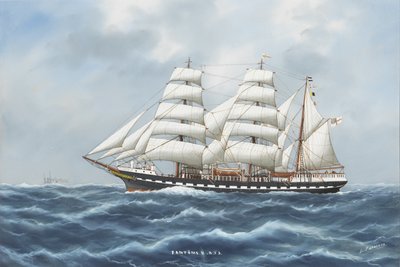 SY Fantome II (acuarela y gouache sobre papel) de Luca Papaluca
