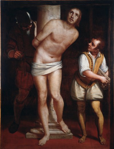 Cristo en la columna o la flagelación de Luca Cambiaso