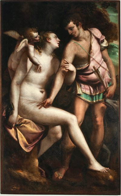Venus y Adonis de Luca Cambiaso